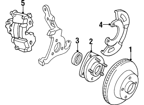 1986 Oldsmobile Cutlass Ciera Front Brakes Diagram