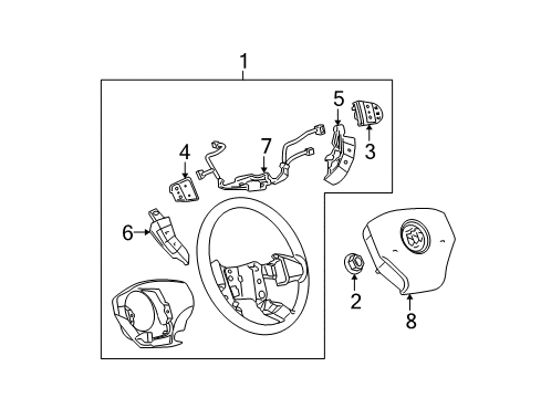 2006 Buick LaCrosse Cruise Switch, Passenger Side Diagram for 10391502