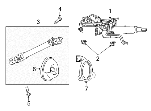 2014 Chevy SS Steering Column & Wheel, Steering Gear & Linkage Diagram