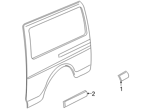 2001 Chevy Express 1500 Exterior Trim - Body Side Panel Diagram