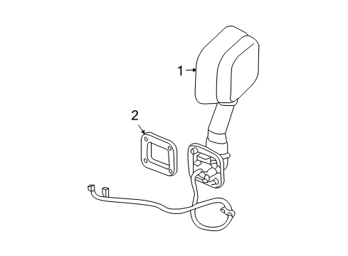 2009 Hummer H2 Outside Mirrors Diagram