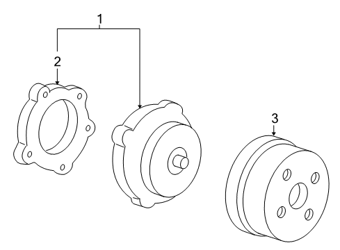 2006 Buick Terraza Cooling System, Radiator, Water Pump, Cooling Fan Diagram