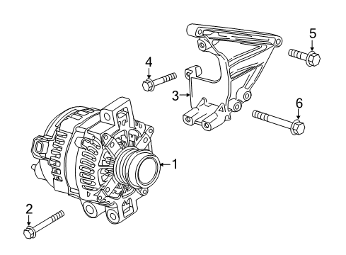 2016 Cadillac CTS Alternator Diagram 3 - Thumbnail