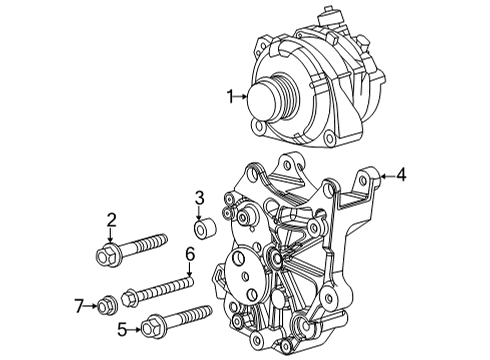 2022 GMC Sierra 2500 HD Mount Bracket Diagram for 12700411