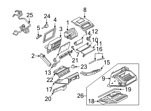 2004 Oldsmobile Alero A/C Evaporator & Heater Components Diagram