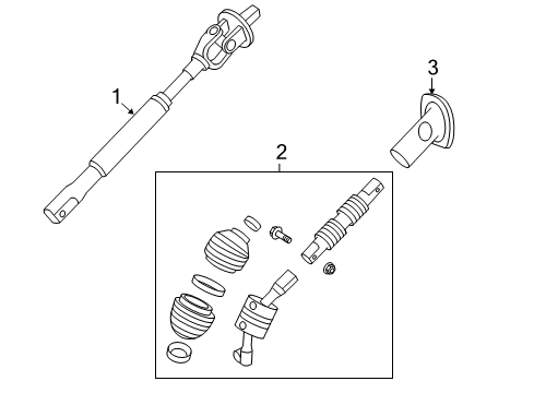 2012 GMC Sierra 2500 HD Lower Steering Column Diagram