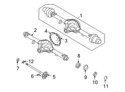 1997 Chevy Express 2500 Axle Components - Rear Diagram