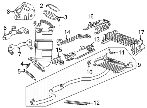 2021 Cadillac CT4 Exhaust Components Diagram