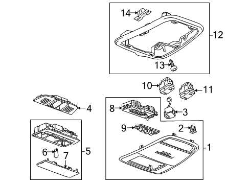 2011 Buick LaCrosse Overhead Console Diagram