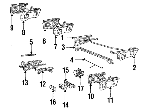 1990 Chevy K3500 Reinforce Bar Diagram for 15975315