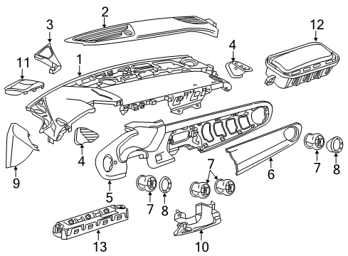 2022 Chevy Camaro Instrument Cluster Diagram for 85546818