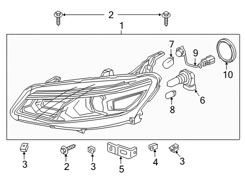 2018 Chevy Malibu Headlamps Diagram