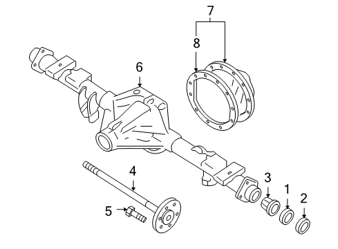2012 GMC Yukon Axle Housing - Rear Diagram