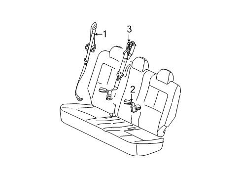 2009 Chevy Equinox Rear Seat Belts Diagram