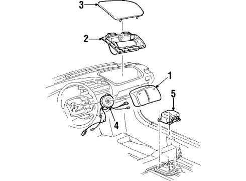 2000 Pontiac Grand Prix Air Bag Components Diagram