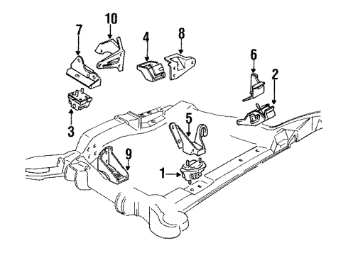 1986 Cadillac Fleetwood Mount Brace Diagram for 1633108