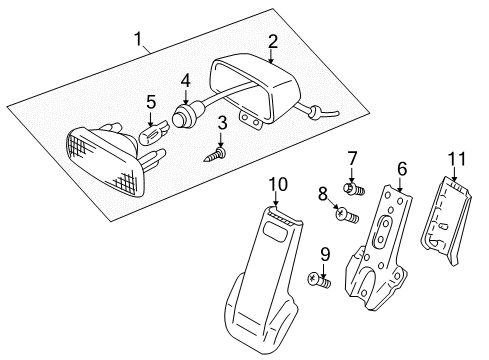2000 Chevy Tracker High Mount Lamps Diagram