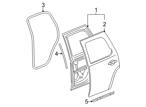 2012 GMC Yukon Rear Door Diagram