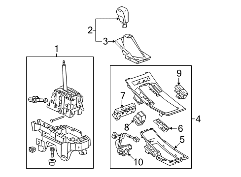 2011 Buick LaCrosse Center Console Diagram