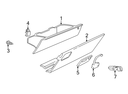 2003 Buick Park Avenue Glove Box Diagram