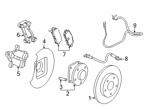 2016 Buick LaCrosse Brake Components Diagram