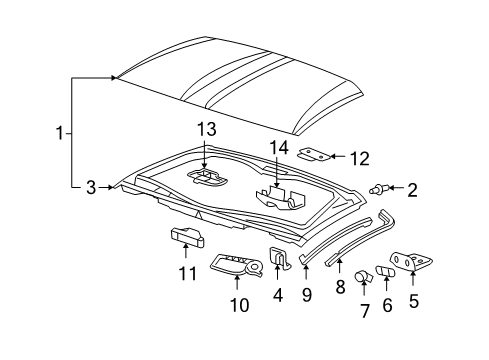 2011 Chevy Corvette Top & Components Diagram