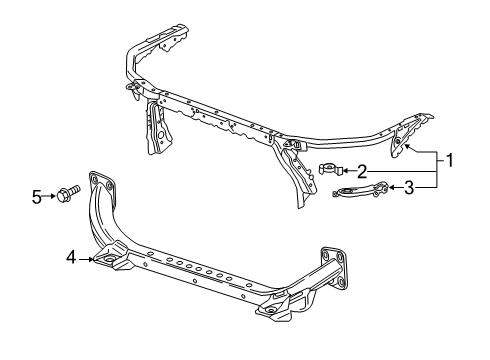 2021 Chevy Blazer Radiator Support Diagram