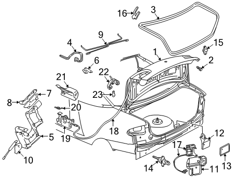 1996 Pontiac Sunfire Trunk Lid Diagram