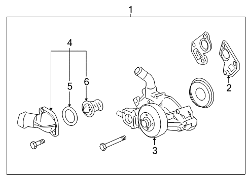 2009 Chevy Trailblazer Cooling System, Radiator, Water Pump, Cooling Fan Diagram