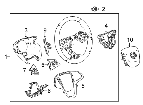 2018 Cadillac ATS Steering Column & Wheel, Steering Gear & Linkage Diagram 12 - Thumbnail