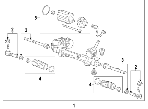 2015 Cadillac ELR Steering Column & Wheel, Steering Gear & Linkage Diagram