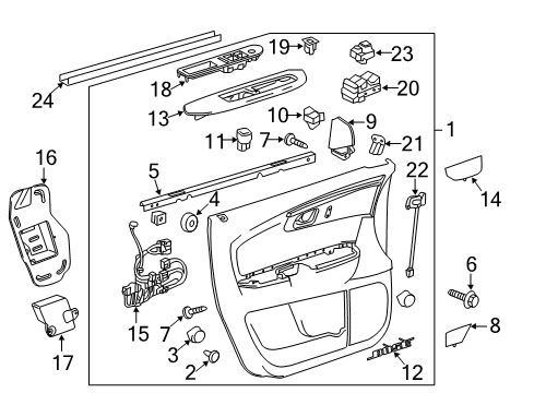 2012 Chevy Traverse Front Door Diagram