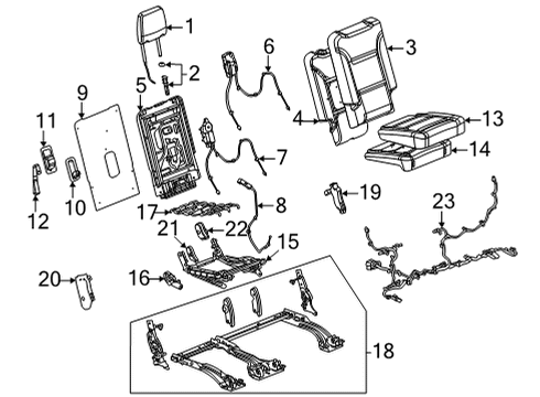 2021 GMC Yukon Third Row Seats Diagram