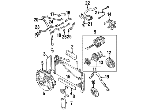 1998 Chevy Metro Hose Diagram for 96064706