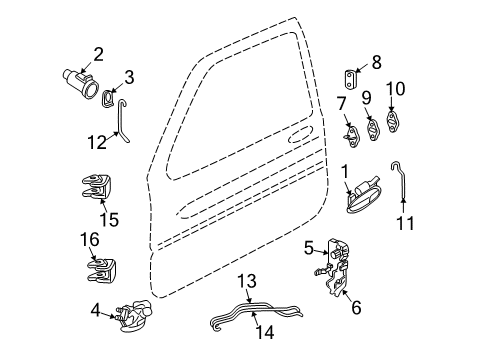 2002 Buick Century Door & Components Diagram