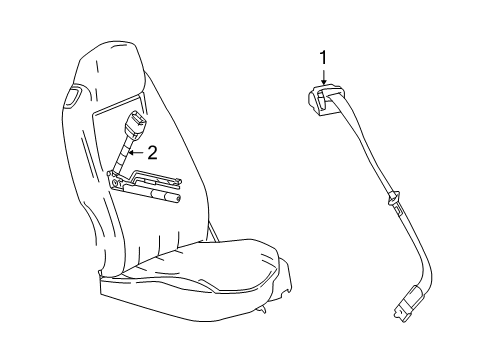2007 Cadillac XLR Seat Belt Diagram
