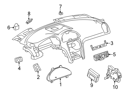 2016 Buick Enclave A/C & Heater Control Units Diagram