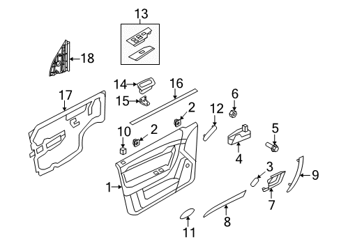 2009 Chevy Aveo5 Front Door Diagram