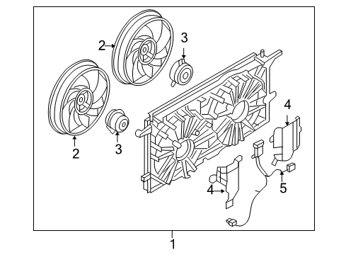 2006 Pontiac Montana Fan Assembly Diagram for 15211588