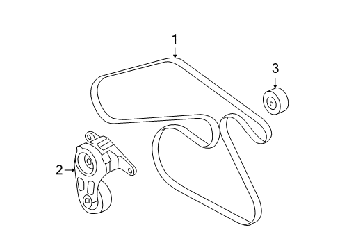 2009 Saturn Aura Belts & Pulleys Diagram