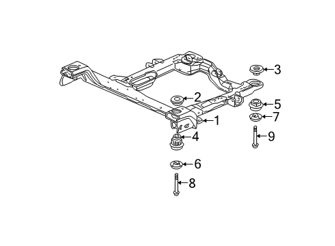 2007 Buick LaCrosse Suspension Mounting - Front Diagram