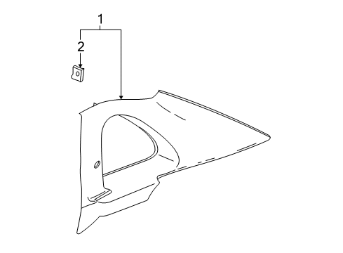 2005 Saturn L300 Interior Trim - Quarter Panels Diagram