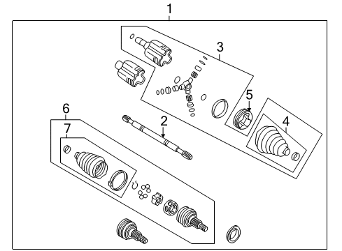 2007 Buick LaCrosse Drive Axles - Front Diagram