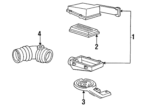 1991 Chevy Beretta Air Inlet Diagram
