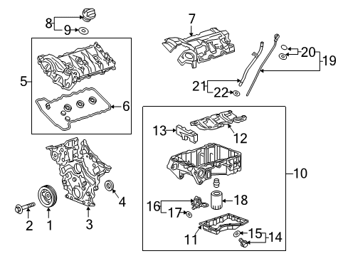 2016 Cadillac CTS Engine Parts & Mounts, Timing, Lubrication System Diagram 5 - Thumbnail