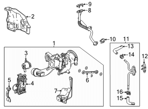 2023 Chevy Trailblazer Turbocharger & Components Diagram