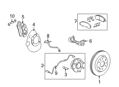 2011 GMC Sierra 1500 Brake Components Diagram