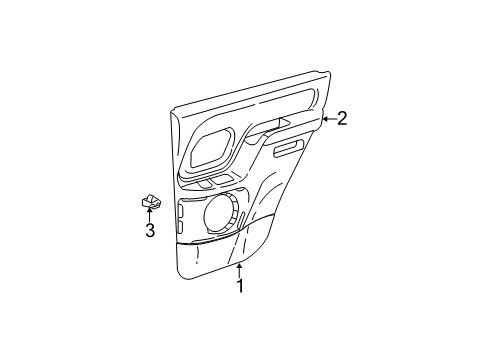 2002 GMC Yukon Interior Trim - Rear Door Diagram
