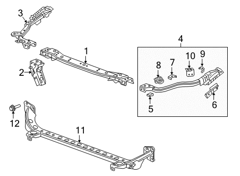 2018 Buick Regal Sportback Radiator Support Diagram