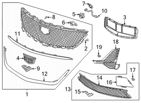 2020 Cadillac CT5 Parking Aid Diagram 5 - Thumbnail